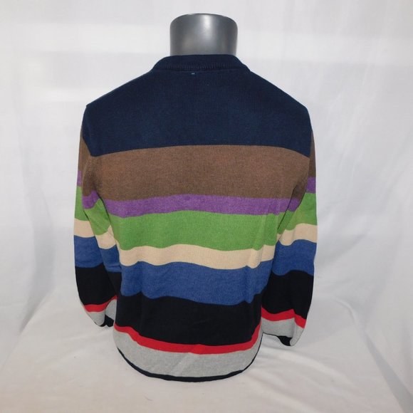 Billabong Mens M Block Striped Multicolour Crew neck Knit Sweater - Picture 10 of 12